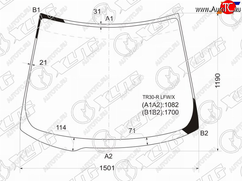 10 649 р. Стекло лобовое Toyota Estima 00-05  Previa 00-07 XYG TR30-R LFW/X  с доставкой в г. Майкоп