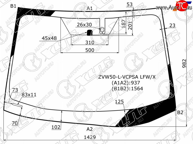 13 799 р. Стекло лобовое (Антенна Датчик дождя) XYG Toyota Prius XW50 дорестайлинг (2015-2018)  с доставкой в г. Майкоп