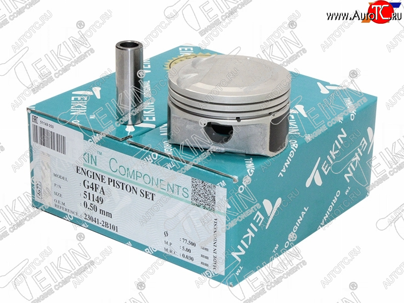 6 999 р. Поршни (к-т 4 шт) 050 KIA CEED 07-18I30 09-17RIO 11-17SOLARIS 10- G4FA TEIKIN 51149 050  с доставкой в г. Майкоп