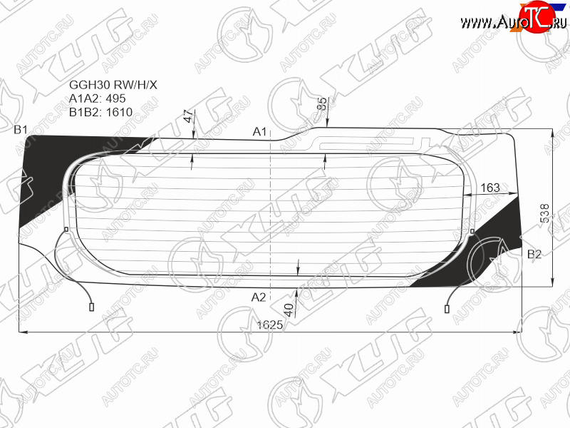 18 499 р. Стекло заднее (Цвет зеленый Обогрев) Toyota Alphard (H30) 15-23  Vellfire 15-23 XYG GGH30 RW/H/X  с доставкой в г. Майкоп
