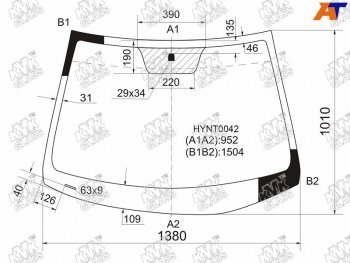 5 299 р. Стекло лобовое Hyundai Solaris 10-17  Kia Rio 11-17  Hyundai Accent 11-17                          KMK HYNT0042  с доставкой в г. Майкоп. Увеличить фотографию 1
