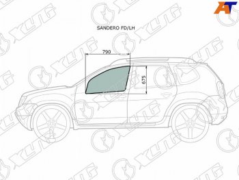 2 399 р. Стекло боковое опускное (Спереди Слева Цвет зеленый) Nissan Terrano 14-22  Renault Duster 10-21  XYG SANDERO FD/LH  с доставкой в г. Майкоп. Увеличить фотографию 1