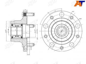 Ступичный узел задн. SAT Ford Transit (2006-2014) цельнометаллический фургон
