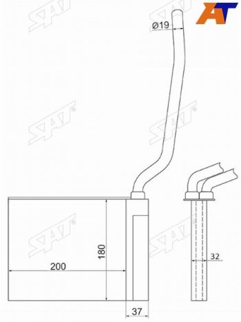 2 149 р. Радиатор отопителя салона FORD FOCUSC-MAX 04-MAZDA 3 03-MAZDA 5 05-VOLVO C 30 06-C70 05-S40  SAT ST-FDA5-395-0  с доставкой в г. Майкоп. Увеличить фотографию 1