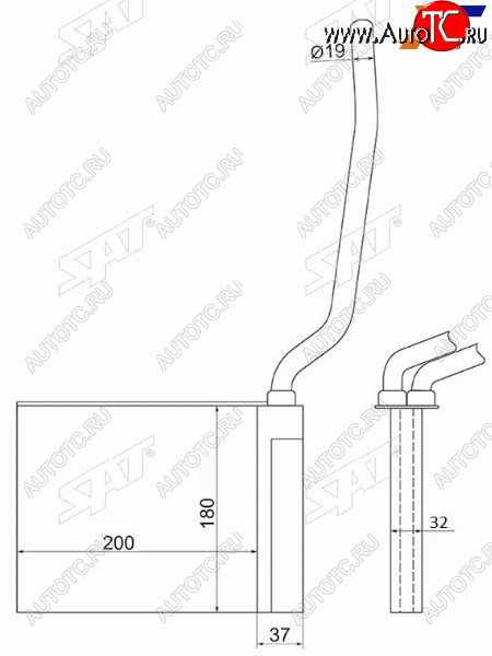 2 149 р. Радиатор отопителя салона FORD FOCUSC-MAX 04-MAZDA 3 03-MAZDA 5 05-VOLVO C 30 06-C70 05-S40  SAT ST-FDA5-395-0  с доставкой в г. Майкоп