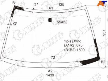 6 199 р. Стекло лобовое Mitsubishi Galant 96-03 XYG YC41 LFW/X  с доставкой в г. Майкоп. Увеличить фотографию 1