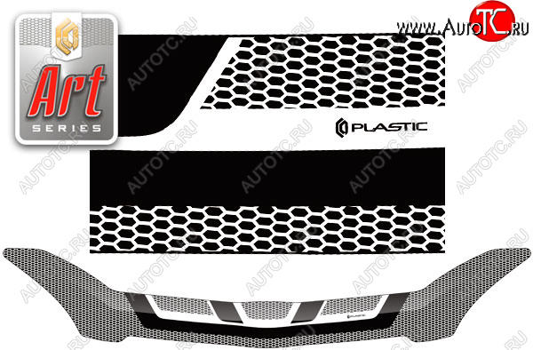 2 199 р. Дефлектор капота CA-Plastic  Toyota Corolla  E120 (2004-2007) хэтчбек рестайлинг (Серия Art черная)  с доставкой в г. Майкоп