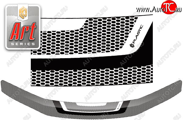 2 159 р. Дефлектор капота CA-Plastic  Lexus HS250h  F10 (2009-2013) дорестайлинг (серия ART графит)  с доставкой в г. Майкоп