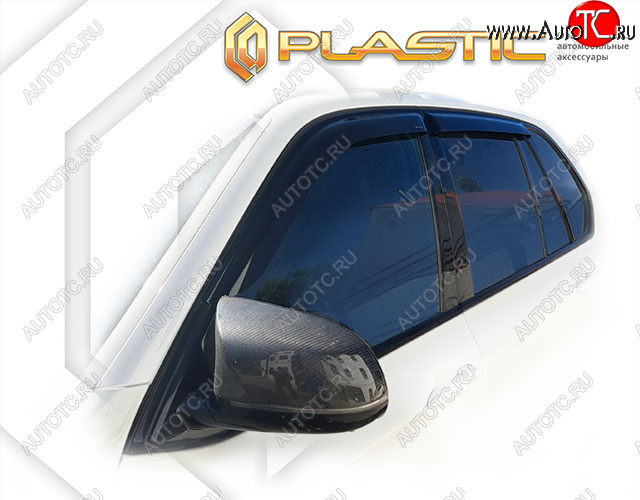 2 079 р. Дефлектора окон CA-Plastic BMW X5 F15 (2013-2018) (classic полупрозрачный, без хром. молдинга)  с доставкой в г. Майкоп