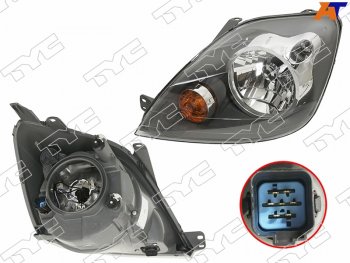 9 249 р. Фара левая (с электрокорректором) TYC  Ford Fiesta  5 (2005-2008) хэтчбэк 5 дв. рестайлинг  с доставкой в г. Майкоп. Увеличить фотографию 2