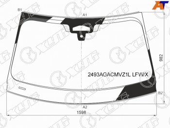 12 249 р. Стекло лобовое (Три камеры Датчик дождя Молдинг) BMW X5 18-  X7 18- XYG 2493AGACMVZ1L LFW/X  с доставкой в г. Майкоп. Увеличить фотографию 2