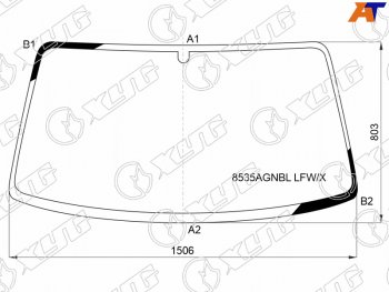 5 299 р. Стекло лобовое Volkswagen Passat 88-97 XYG 8535AGNBL LFW/X  с доставкой в г. Майкоп. Увеличить фотографию 1