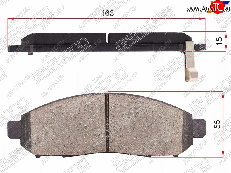 2 389 р. Колодки тормозные перед FR-FL SAT Nissan Serena C26 минивэн рестайлинг (2013-2016)  с доставкой в г. Майкоп