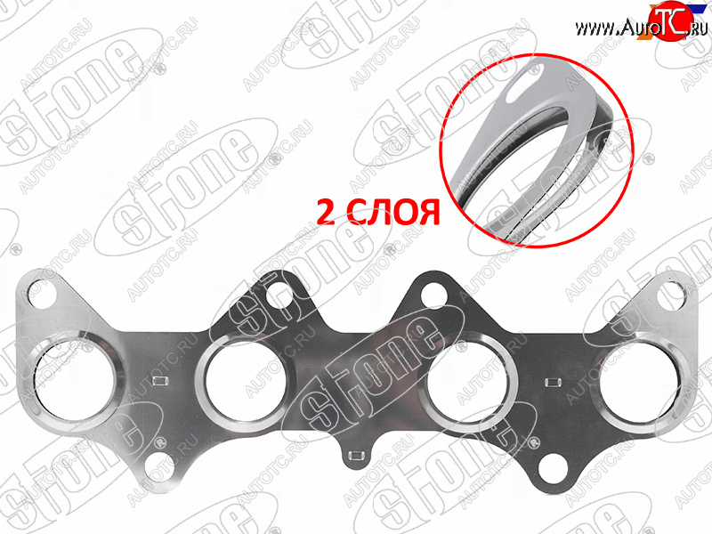 649 р. Прокладка выпускного коллектора TOYOTA COROLLACORSA 4E-FE 95- STONE JB-12472-F  с доставкой в г. Майкоп