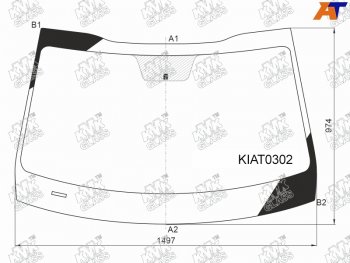 6 299 р. Стекло лобовое KIA K5 20-                                                                            KMK KIAT0302  с доставкой в г. Майкоп. Увеличить фотографию 1