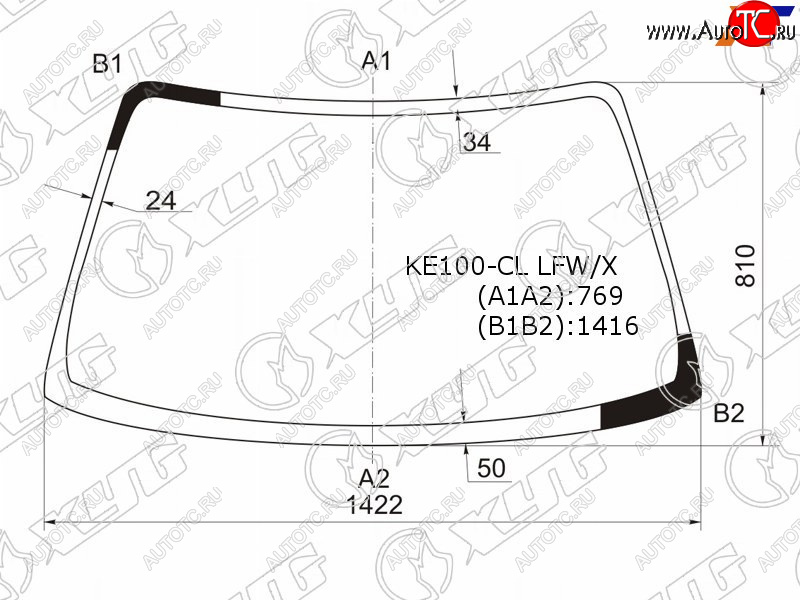 4 649 р. Стекло лобовое Toyota Corolla (E100) 91-02  Sprinter 93-02 XYG KE100-CL LFW/X  с доставкой в г. Майкоп