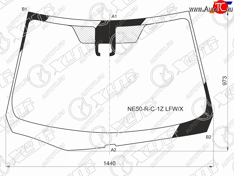 8 899 р. Стекло лобовое (Камера) Toyota Corolla Fielder (E160) 15-17  Corolla Axio (E160) 15-17 XYG NE50-R-C-1Z LFW/X  с доставкой в г. Майкоп