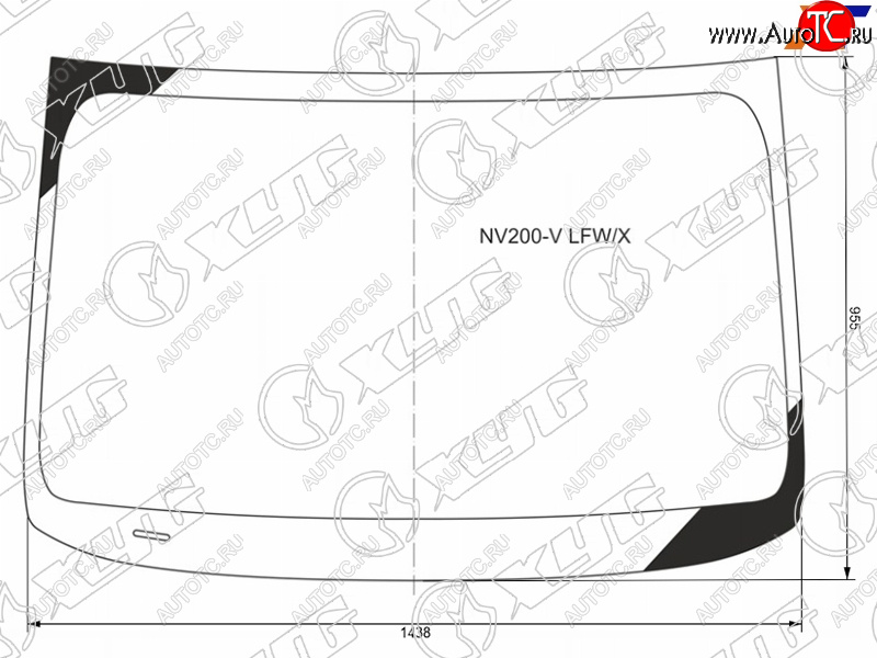 6 299 р. Стекло лобовое Mitsubishi Delica D:3 11-19  Nissan e-NV200 14-  NV200 09- XYG NV200-V LFW/X  с доставкой в г. Майкоп