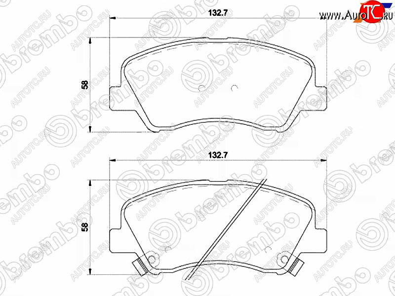 3 879 р. Колодки тормозные передние FR-FL SAT  Hyundai Solaris RBr хэтчбэк рестайлинг (2014-2017)  с доставкой в г. Майкоп