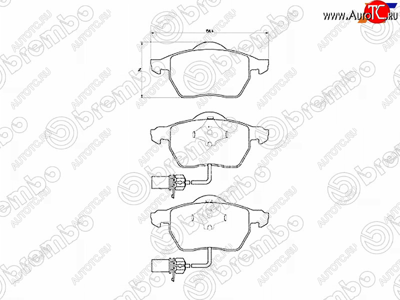 5 349 р. Колодки тормозные FR SAT  Audi A4 B5 8D5 универсал 1-ый рестайлинг (1996-1998)  с доставкой в г. Майкоп