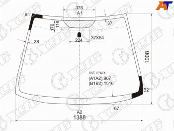 5 599 р. Стекло лобовое Honda Civic 00-06 XYG S5T LFW/X  с доставкой в г. Майкоп. Увеличить фотографию 1