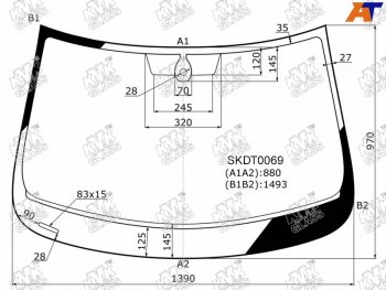 5 199 р. Стекло лобовое (Датчик дождя Круглый датчик дождя) Skoda Rapid 12-20  Volkswagen Polo 20-          KMK SKDT0069  с доставкой в г. Майкоп. Увеличить фотографию 1