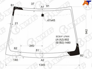 5 549 р. Стекло лобовое Toyota Vitz 10-20  Yaris 10-20 XYG SC30-P LFW/X  с доставкой в г. Майкоп. Увеличить фотографию 1