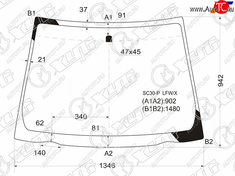 5 549 р. Стекло лобовое Toyota Vitz 10-20  Yaris 10-20 XYG SC30-P LFW/X  с доставкой в г. Майкоп