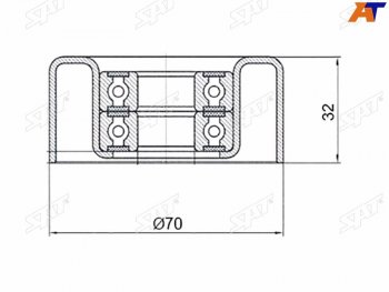 919 р. Ролик приводного ремня обводной NISSAN NAVARA 04-PATHFINDER 05- SAT ST-11927-ED320  с доставкой в г. Майкоп. Увеличить фотографию 1