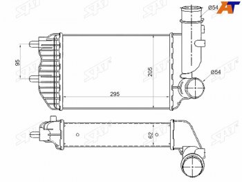 5 349 р. Интеркулер CITROEN JUMPERFIAT DUCATOPEUGEOT BOXER 94-06 SAT ST-1307012080  с доставкой в г. Майкоп. Увеличить фотографию 1