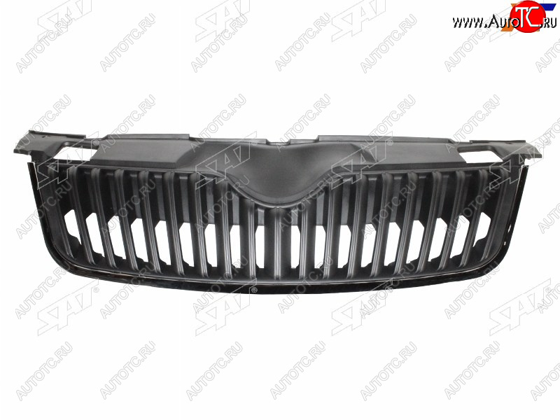 3 679 р. Решетка радиатора SAT Skoda Fabia Mk2 хэтчбэк рестайлинг (2010-2014) (молдинг хром черный)  с доставкой в г. Майкоп