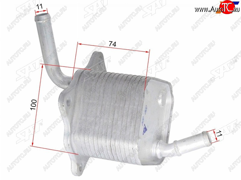 4 399 р. Радиатор масляный TOYOTA FORTUNER 15-HIACE 19-HILUX 15- SAT ST-205-0003  с доставкой в г. Майкоп