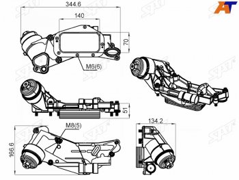 4 899 р. Радиатор масляный в сборе CHEVROLET CRUZE 09-OPEL ASTRA J 10-MOKKA 12- SAT ST-205-0001  с доставкой в г. Майкоп. Увеличить фотографию 1