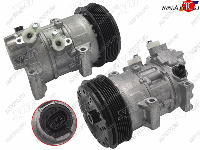 22 849 р. Компрессор кондиционера Toyota Allion (T240) 01-07  Avensis (T250) 03-08  Premio 01-07  Wish 03-0 SAT ST-245-0004  с доставкой в г. Майкоп