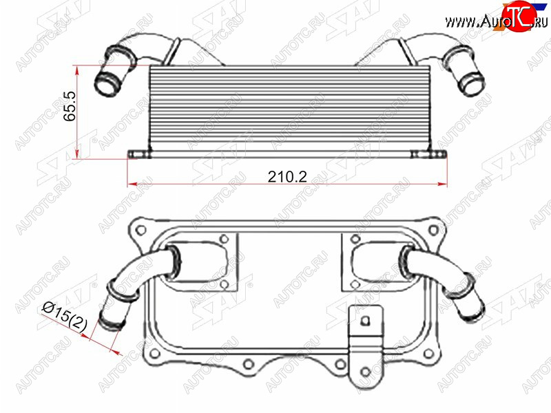 4 549 р. Радиатор масляный PORSCHE CAYENNE 10-PANAMERA 09- SAT ST-94810728122  с доставкой в г. Майкоп