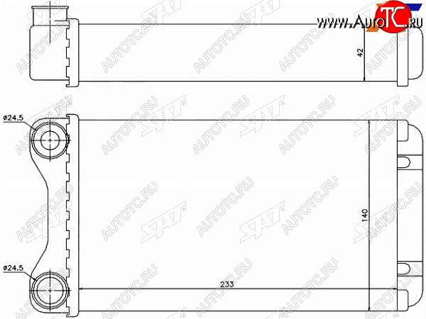 1 899 р. Радиатор отопителя салона  AUDI A4S4 00-09SEAT EXEO 09- SAT ST-AU26-395-0  с доставкой в г. Майкоп