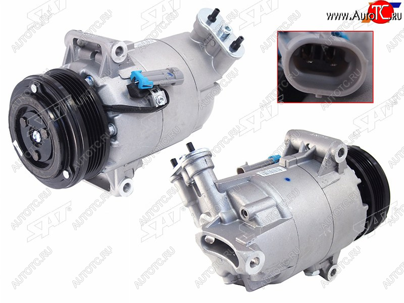 21 699 р. Компрессор кондиционера Opel Astra 98-13  Zafira 99-14  Astra Family 11-14  Astra GTC 04-15 SAT ST-OP49-396-0  с доставкой в г. Майкоп