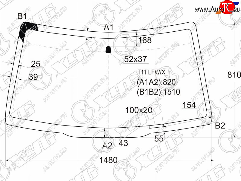 5 999 р. Стекло лобовое Chery Tiggo T11 05-13  Vortex Tingo 10-14 XYG T11 LFW/X  с доставкой в г. Майкоп