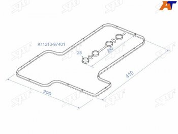 241 р. Прокладка клапанной крышки TY K3VE, 3SZ-VE, 00- BBCamiDuetPassoRush SAT K11213-97401  с доставкой в г. Майкоп. Увеличить фотографию 1