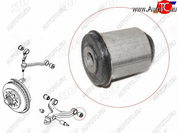 299 р. Сайлентблок SsangYong Actyon 05-10  Actyon Sports 06-12  Kyron 05-16  Rexton 01-12 SAT ST-44516-08001  с доставкой в г. Майкоп