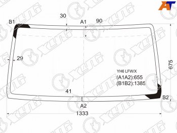7 299 р. Стекло лобовое Suzuki Carry Truck 99-13  Every 99-05 XYG YH6 LFW/X  с доставкой в г. Майкоп. Увеличить фотографию 2