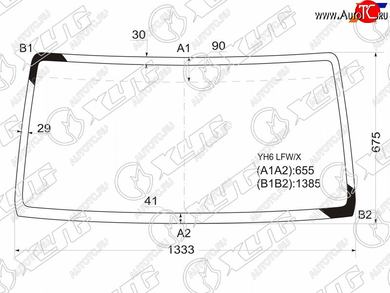 7 299 р. Стекло лобовое Suzuki Carry Truck 99-13  Every 99-05 XYG YH6 LFW/X  с доставкой в г. Майкоп