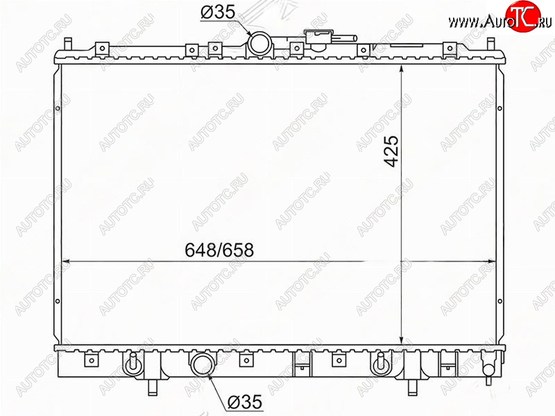 6 949 р. Радиатор MITSUBISHI PAJERO IO  PININ 1.8  2.0 98-07 SAT mc00012  с доставкой в г. Майкоп