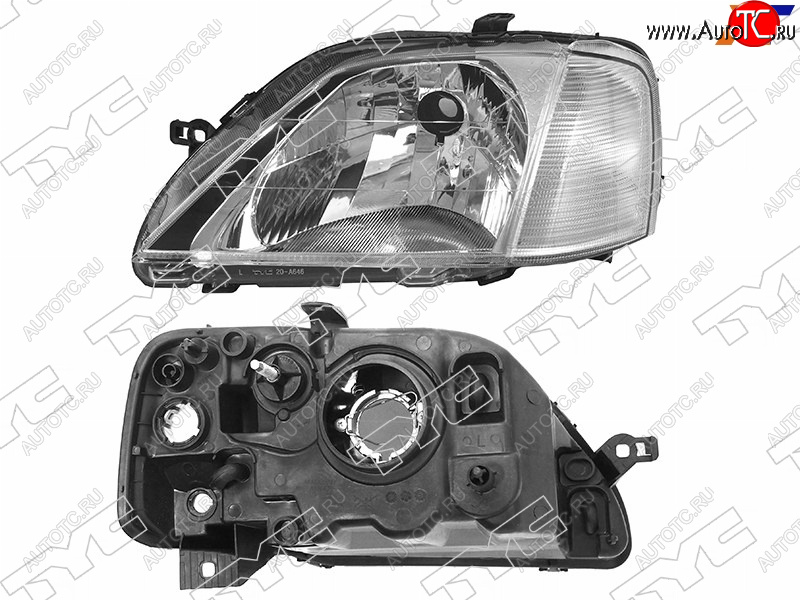 3 999 р. Фара левая (под корректор, хрусталь) TYC  Renault Logan  1 (2004-2010) дорестайлинг  с доставкой в г. Майкоп