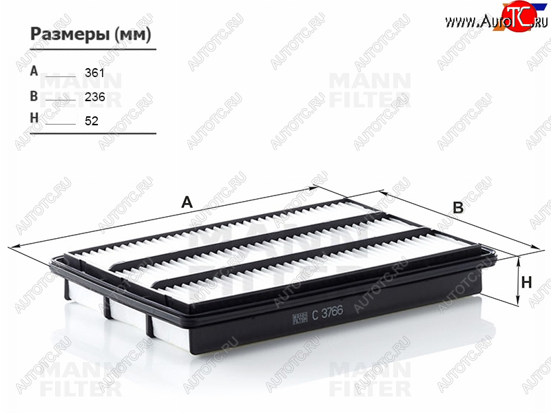 1 659 р. Фильтр воздушный MANN  Mitsubishi Montero ( V60,  V90) - Pajero ( 3 V70,  3 V60,  4 V90,  4 V80)  с доставкой в г. Майкоп