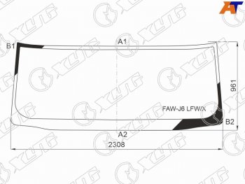 13 199 р. Стекло лобовое FAW J6P (CA3250) 08-  J6P (CA3310) 17- XYG FAW-J6 LFW/X  с доставкой в г. Майкоп. Увеличить фотографию 2