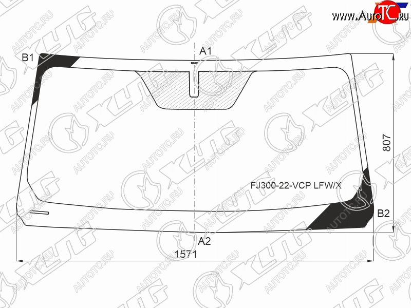 13 799 р. Стекло лобовое Toyota Land Cruiser (J300) 21- XYG FJ300-22-VCP LFW/X  с доставкой в г. Майкоп