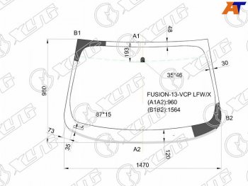 7 899 р. Стекло лобовое (Молдинг 4D SED) Ford Mondeo 14-19 XYG FUSION-13-VCP LFW/X  с доставкой в г. Майкоп. Увеличить фотографию 3