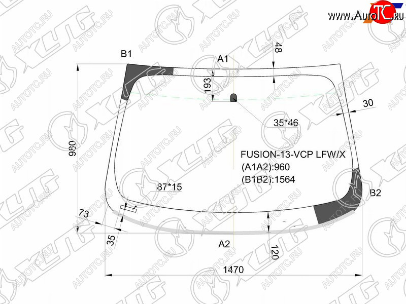7 899 р. Стекло лобовое (Молдинг 4D SED) Ford Mondeo 14-19 XYG FUSION-13-VCP LFW/X  с доставкой в г. Майкоп