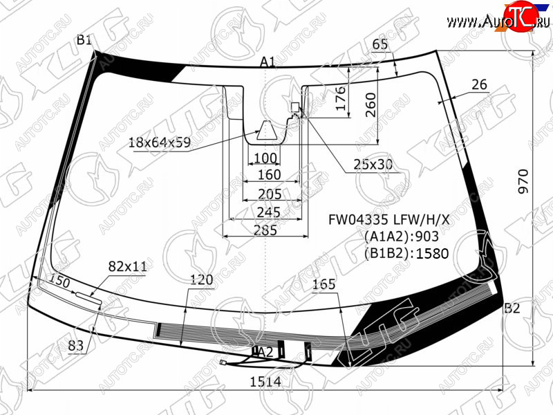 11 999 р. Стекло лобовое с обогревом щеток + дд + камера (панорамная крыша) LEXUS ES 15-18 XYG FW04335 LFW/H/X, fw04335lfwhx XYG FW04335 LFW/H/X  с доставкой в г. Майкоп